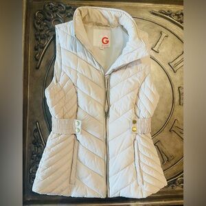 G by Guess women's chevron quilted puffer vest